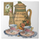 Alles Gute beginnt in der Küche Fliese (Vorderseite)