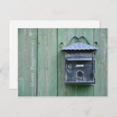 Alles Gute beim Postüberqueren! Postfach. Postkarte (Vorne/Hinten)