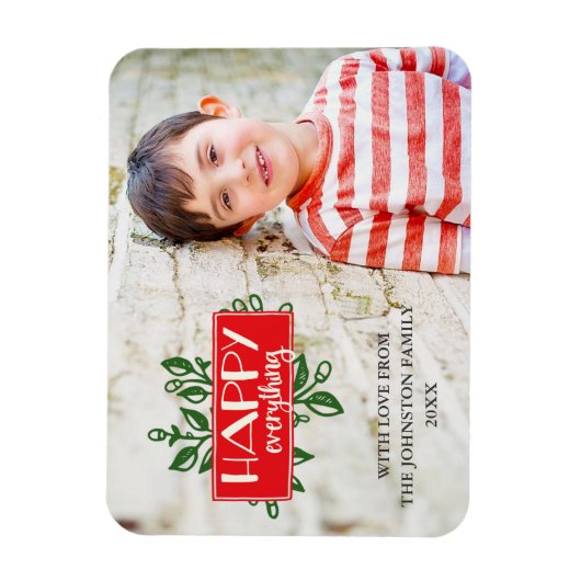 Alles Gute | Custom Holiday Foto Magnet (Vertikal)