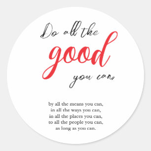 Alles Gute, das Sie Vintag Motivierend Zitat mache Runder Aufkleber