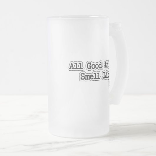 Alles Gute duftet wie Fish Funny Fishing Mattglas Bierglas (VorderseiteRechts)