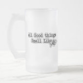 Alles Gute duftet wie Fish Funny Fishing Mattglas Bierglas (Links)