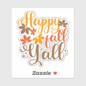 Alles Gute fällt Y'all Aufkleber (Blatt)