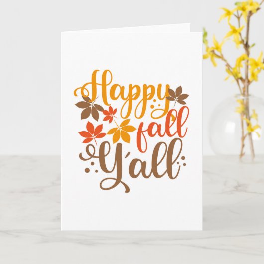 Alles Gute fällt Y'all Karte (Gelbe Blume)