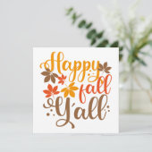 Alles Gute fällt Y'all Karte (Stehend Vorderseite)