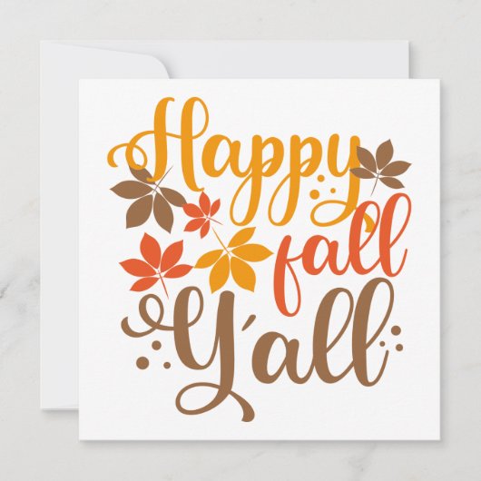 Alles Gute fällt Y'all Karte (Vorderseite)