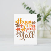 Alles Gute fällt Y'all Postkarte (Stehend Vorderseite)