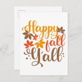 Alles Gute fällt Y'all Postkarte (Vorne/Hinten)