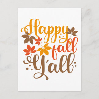 Alles Gute fällt Y'all Postkarte