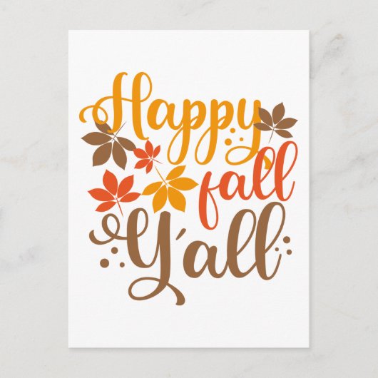 Alles Gute fällt Y'all Postkarte (Vorderseite)