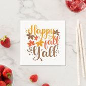 Alles Gute fällt Y'all Serviette (Beispiel)