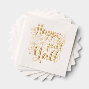 Alles Gute fällt Y'all Servietten Mit Folie