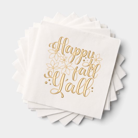 Alles Gute fällt Y'all Servietten Mit Folie (Insitu (Gestapelt))