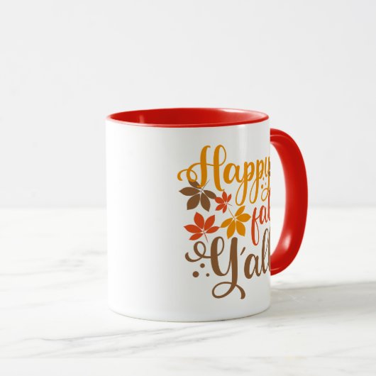 Alles Gute fällt Y'all Tasse (VorderseiteRechts)