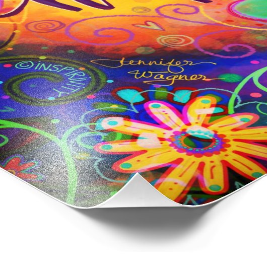 Alles Gute. Farbenfrohe fröhliche Inspirivity Foto (Ecke)