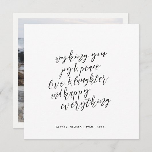 Alles Gute Feiertagskarte (Vorne/Hinten)