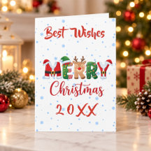Alles Gute Frohe Weihnachten 20XX Falzkarte