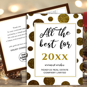 Alles Gute für das neue Jahr Business Modernes Gol Postkarte