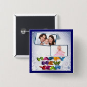 Alles Gute für das neue Jahr - Ihr Foto hinzufügen Button (Vorne & Hinten)