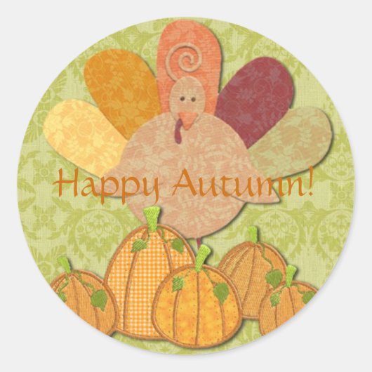 Alles Gute für den Herbst! Runder Aufkleber (Vorderseite)