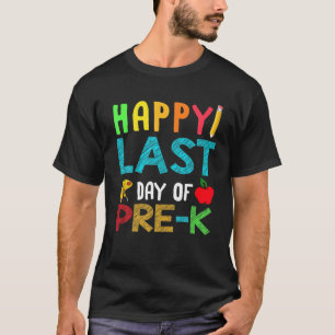 Alles Gute für den letzten Tag der Pre-K mit Apfel T-Shirt