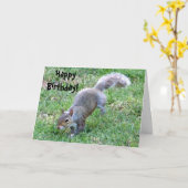 Alles Gute, Geburtstag! Eichhörnchenkarte Karte (Gelbe Blume)