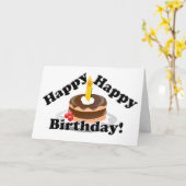 Alles Gute, glücklich zum Geburtstag! Karte (Gelbe Blume)