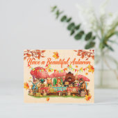 Alles Gute im Herbst. Abbildung. Saisonkarte. Postkarte (Stehend Vorderseite)