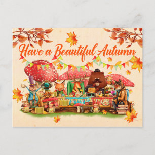 Alles Gute im Herbst. Abbildung. Saisonkarte. Postkarte