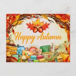 Alles Gute im Herbst. Illustration. Saisonkarte. Postkarte