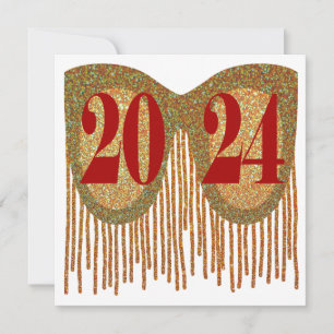 Alles Gute im neuen Jahr 2024 - 2024 Feiertagskarte