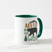 Alles Gute im Wald-Schwarzbär-Camping Tasse (VorderseiteRechts)