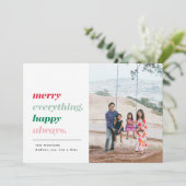 Alles Gute, immer Urlaub Fotokarte Feiertagskarte (Stehend Vorderseite)