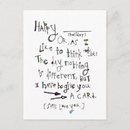 Alles Gute (jeder Urlaub) Feiertagspostkarte