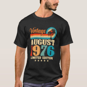 Alles Gute mit August 1976 46. Geburtstag Vintag T-Shirt
