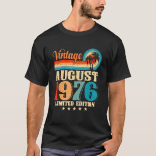 Alles Gute mit August 1976 46. Geburtstag Vintag T-Shirt