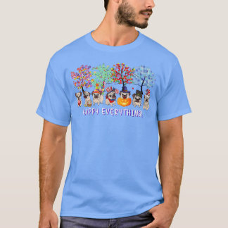 Alles Gute Mops Hund Saisons ganzjährig Baumliebha T-Shirt