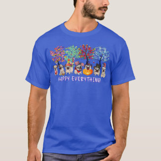 Alles Gute Mops Hund Saisons ganzjährig Baumliebha T-Shirt