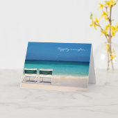 Alles Gute nach - Beach Thema Karte (Gelbe Blume)