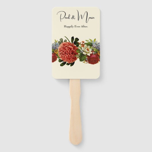 Alles Gute nach BOHO Retro-Blumenstrauß Fächer (Rückseite)