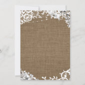 Alles Gute nach Burlap Lace Floral Lights Einladung (Rückseite)