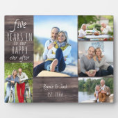 Alles Gute nach dem 5. Hochzeitstag Foto Fotoplatte (Vorderseite)