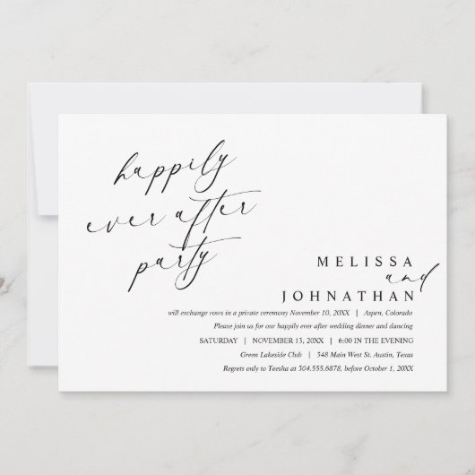 Alles Gute nach dem Abendessen Party und Tanz Einladung (Vorderseite)