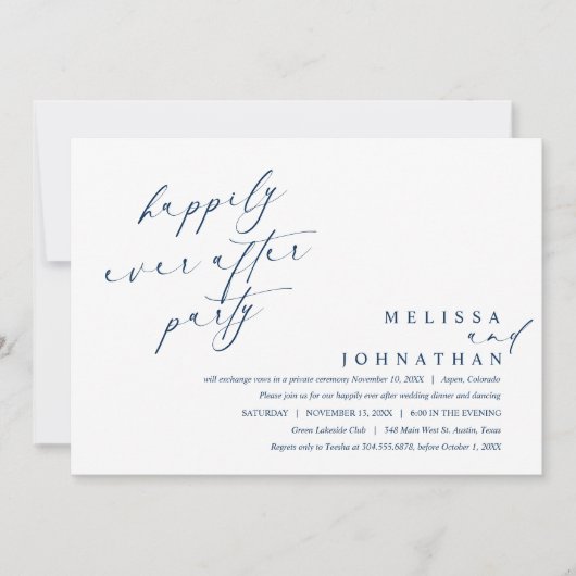 Alles Gute nach dem Abendessen Party und Tanz Einladung (Vorderseite)