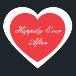 Alles Gute nach dem Aufkleber<br><div class="desc">Glücklicherweise wird Ever After Heart Sticker in einem doppelten Herzdesign gezeigt. Farbe rot</div>