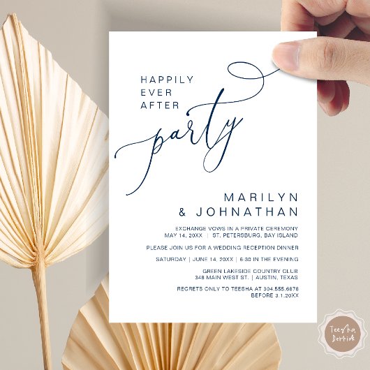 Alles Gute nach dem Empfang Abendessen und Tanzen Einladung