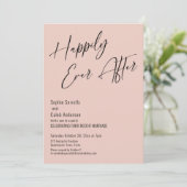 Alles Gute nach dem modernen eleganten Rosa Einladung (Stehend Vorderseite)