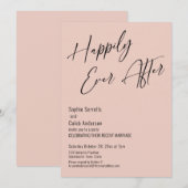 Alles Gute nach dem modernen eleganten Rosa Einladung (Vorne/Hinten)