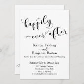 Alles Gute nach dem Script Black & White Empfang Einladung (Vorne/Hinten)