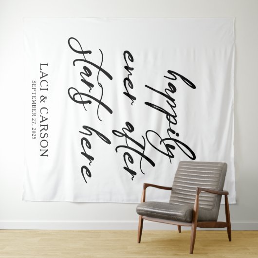 "Alles Gute nach dem Start hier" Hintergrund der H Wandteppich (Beispiel (Horizontal))